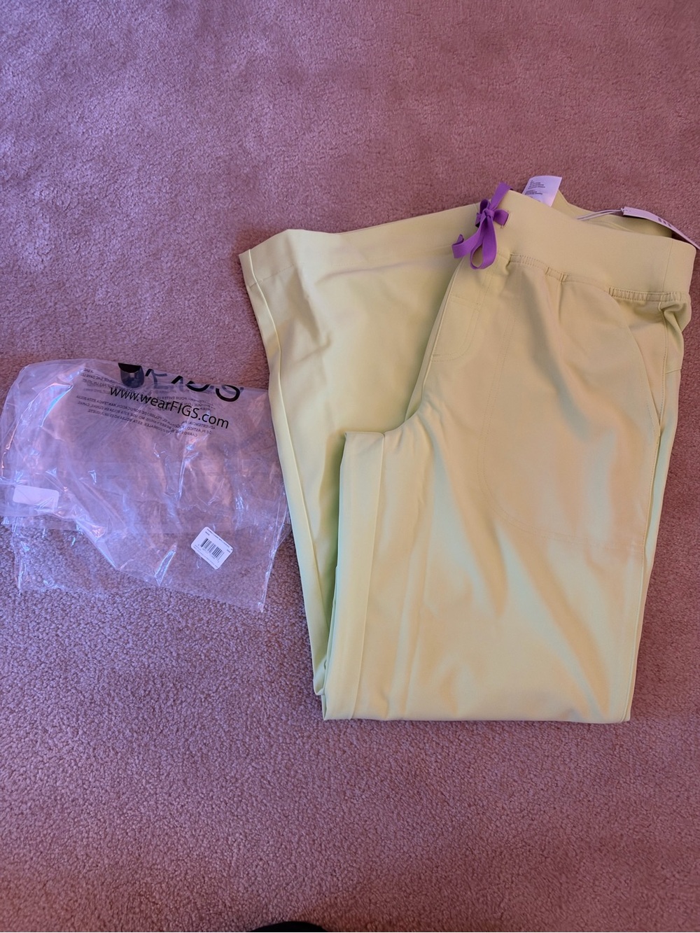 FIGS Isabel Wide Leg Scrub Pants in Sea Mist Medium NWT - Picture 6 of 7